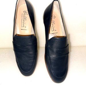 Italian navy leather flats--Ballerino size 39.5 NWOT